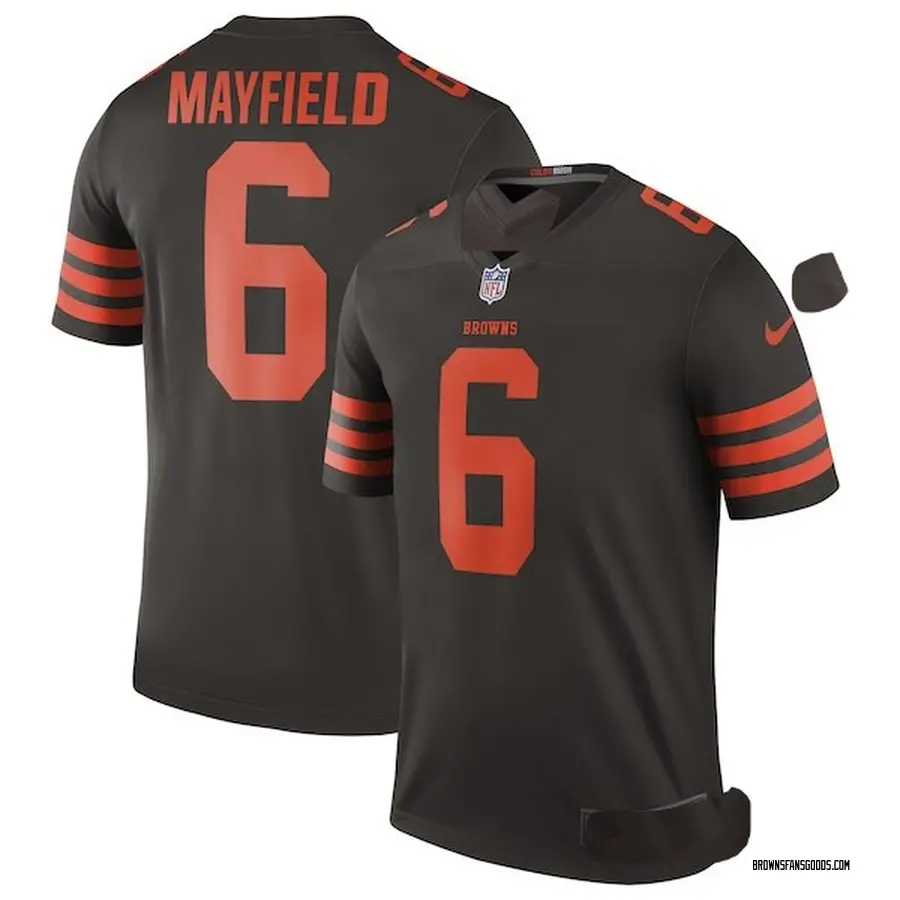 baker mayfield color rush jersey stitched