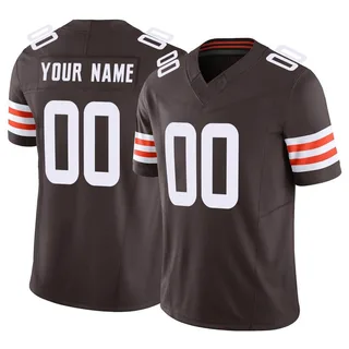 Personalized Cleveland Browns Jersey 100th Limited Black Golden Men's