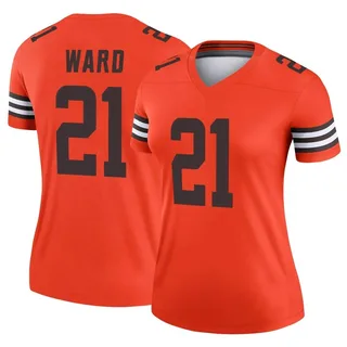 Game Women's Denzel Ward Orange Alternate Jersey - #21 Football Cleveland  Browns Size S