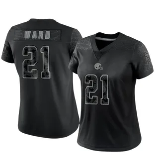 Gray Women's Denzel Ward Cleveland Browns Game Atmosphere Fashion