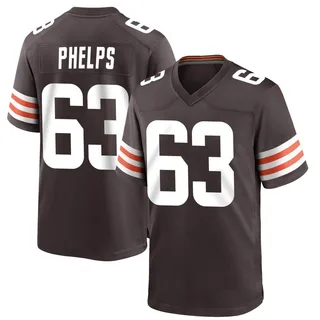 Lonnie Phelps Youth Nike White Cleveland Browns Alternate Custom Jersey Size: Medium