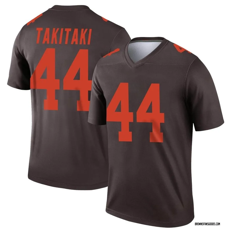 Black Women's Sione Takitaki Cleveland Browns Limited Reflective Jersey