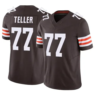 Brown Men's Wyatt Teller Cleveland Browns Game Alternate Jersey